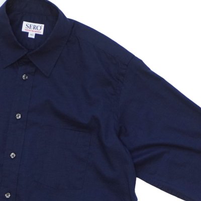 画像4: SERO（セロ）Regular Colar Shirt （レギュラーカラーシャツ）"COTTON LAWN" / Navy（ブルー）