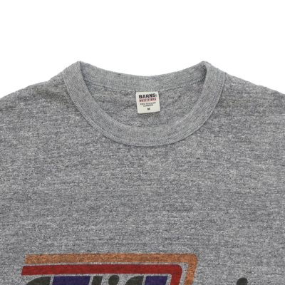 画像6: BARNS OUTFITTERS (バーンズアウトフィッターズ) "STANDARD" TSURI-AMI Crew Print T-Shirt (吊り編みクループリントTシャツ) / White（ホワイト）・Grey (グレー)