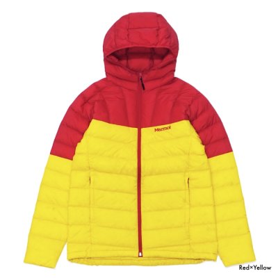 画像1: Marmot（マーモット）Lance Down Hoodie（ランスダウンフーディ）/ Red×Yellow（レッド×イエロー）