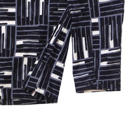 画像5: ENGINEERED GARMENTS（エンジニアードガーメンツ）Cagoule Shirt （カグールシャツ）"Cotton Tile Print Canvas" / Black（ブラック）