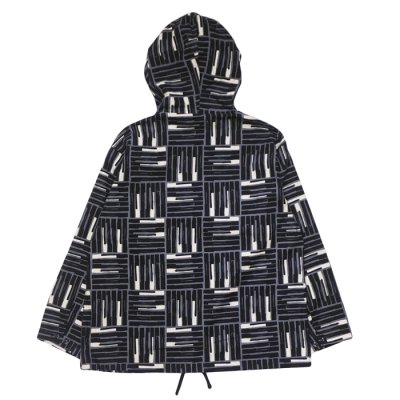 画像2: ENGINEERED GARMENTS（エンジニアードガーメンツ）Cagoule Shirt （カグールシャツ）"Cotton Tile Print Canvas" / Black（ブラック）