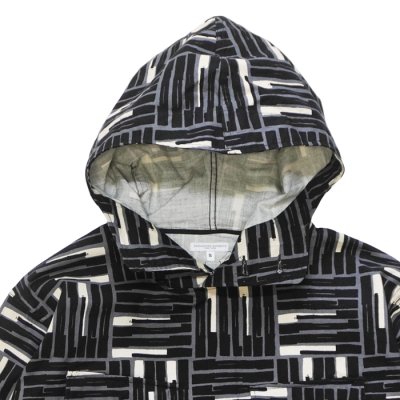 画像3: ENGINEERED GARMENTS（エンジニアードガーメンツ）Cagoule Shirt （カグールシャツ）"Cotton Tile Print Canvas" / Black（ブラック）