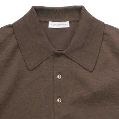 画像3: KAPTAIN SUNSHINE（キャプテンサンシャイン）Cotton Knit Poloshirt（コットンニットポロシャツ）/ Mocha Brown（モカブラウン）