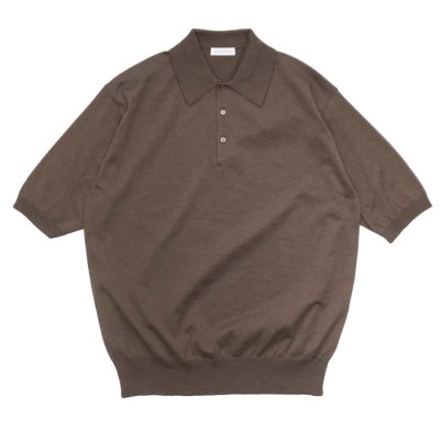画像1: KAPTAIN SUNSHINE（キャプテンサンシャイン）Cotton Knit Poloshirt（コットンニットポロシャツ）/ Mocha Brown（モカブラウン）
