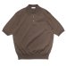 画像1: KAPTAIN SUNSHINE（キャプテンサンシャイン）Cotton Knit Poloshirt（コットンニットポロシャツ）/ Mocha Brown（モカブラウン） (1)
