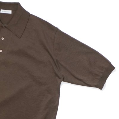 画像4: KAPTAIN SUNSHINE（キャプテンサンシャイン）Cotton Knit Poloshirt（コットンニットポロシャツ）/ Mocha Brown（モカブラウン）