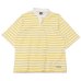 画像1: BARBARIAN（バーバリアン）W's Casual Henry Neck Shirt S/S（ウィメンズ カジュアルヘンリーネックシャツショートスリーブ） "BASQUE STRIPES" / Yellow×White（イエロー×ホワイト） (1)