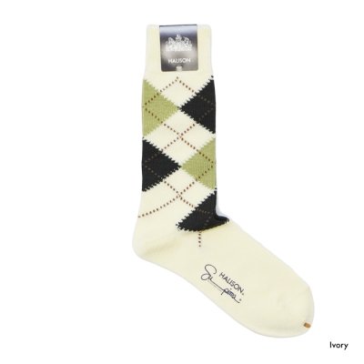 画像2: HALISON（ハリソン）スーピマアーガイルソックス ”パステル” / 3Colros（全3色展開）※3足までメール便発送可