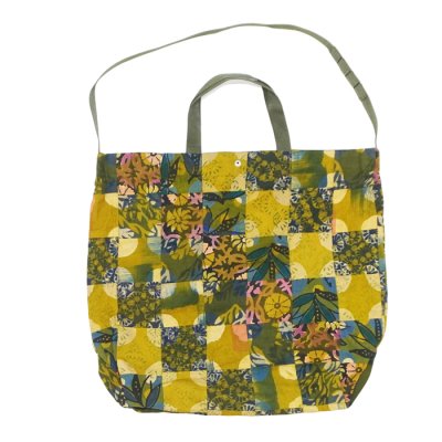 画像3: ENGINEERED GARMENTS（エンジニアードガーメンツ）Carry All  Bag （キャリーオールトート）"Cotton Multi Pattern Patchwork" / Olive（オリーブ）