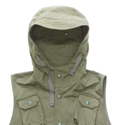 画像4: ENGINEERED GARMENTS（エンジニアードガーメンツ）Field Vest（フィールドベスト）"Cotton Sanded Cloth" / Khaki（カーキ）