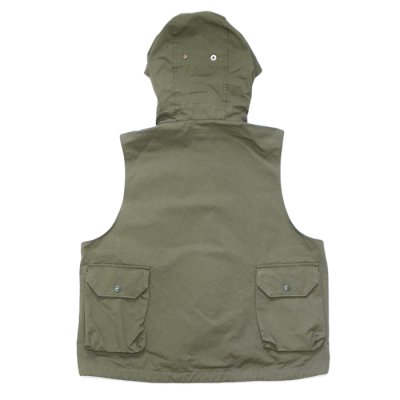 画像2: ENGINEERED GARMENTS（エンジニアードガーメンツ）Field Vest（フィールドベスト）"Cotton Sanded Cloth" / Khaki（カーキ）