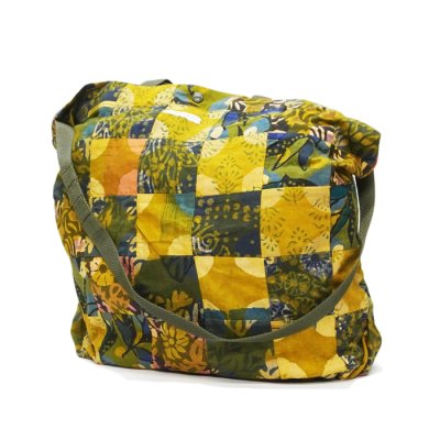 画像1: ENGINEERED GARMENTS（エンジニアードガーメンツ）Carry All  Bag （キャリーオールトート）"Cotton Multi Pattern Patchwork" / Olive（オリーブ）