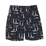ENGINEERED GARMENTS（エンジニアードガーメンツ）Fatigue Short（ファティーグショーツ）"CL Tile Print Camvas" / Black（ブラック）