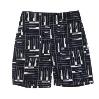 ENGINEERED GARMENTS（エンジニアードガーメンツ）Fatigue Short（ファティーグショーツ）"CL Tile Print Camvas" / Black（ブラック）