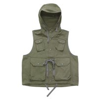 ENGINEERED GARMENTS（エンジニアードガーメンツ）Field Vest（フィールドベスト）"Cotton Sanded Cloth" / Khaki（カーキ）