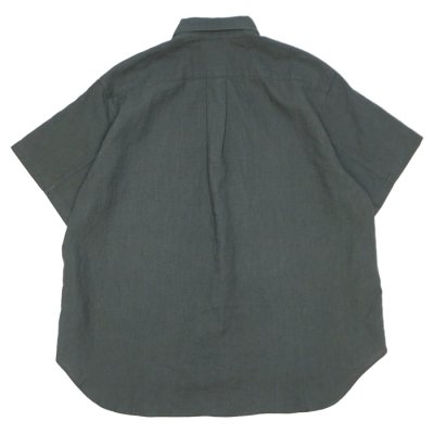 画像2: alvana（アルヴァナ）LINEN S/S REGULAR COLLAR SHIRT （リネンS/Sレギュラーカラーシャツ）/ Dark Khaki（ダークカーキ）