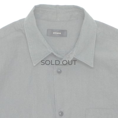 画像3: alvana（アルヴァナ）LINEN S/S REGULAR COLLAR SHIRT （リネンS/Sレギュラーカラーシャツ）/ Dark Khaki（ダークカーキ）