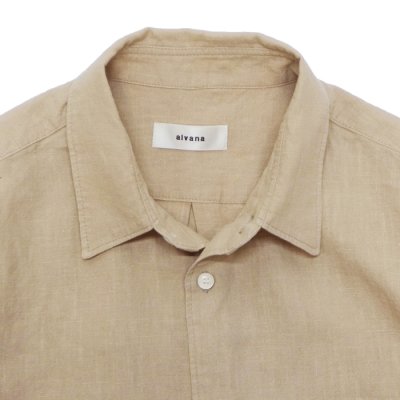 画像3: alvana（アルヴァナ）LINEN S/S REGULAR COLLAR SHIRT （リネンS/Sレギュラーカラーシャツ）/ Ecru（エクリュ）