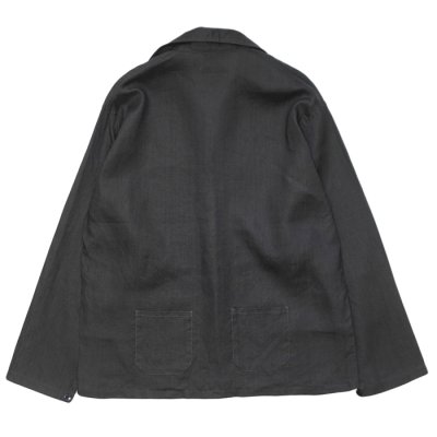 画像4: Nigel Cabourn（ナイジェル・ケーボン）FRENCH PULLOVER SHIRT（フレンチプルオーバーシャツ）"LINEN" / Off White（オフホワイト）・Dark Charcoal（ダークチャコール）