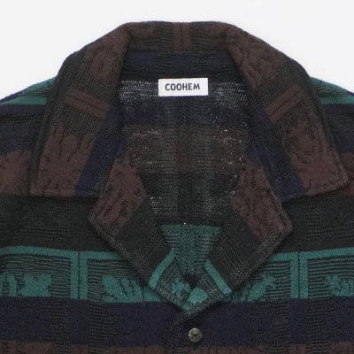 画像3: COOHEM（コーヘン）HAWAIIAN QUILT KNIT SHIRT（ハワイアンキルトニットシャツ）/ Black（ブラック）