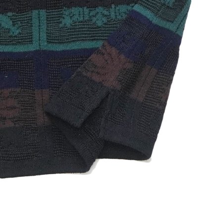 画像5: COOHEM（コーヘン）HAWAIIAN QUILT KNIT SHIRT（ハワイアンキルトニットシャツ）/ Black（ブラック）