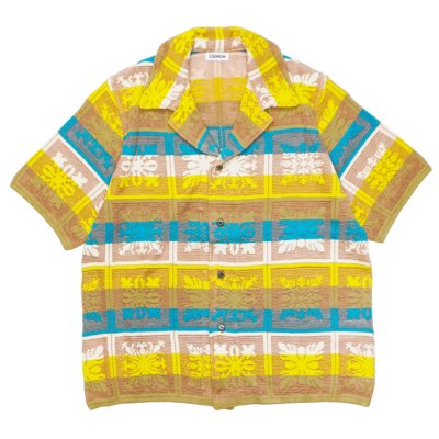 画像1: COOHEM（コーヘン）HAWAIIAN QUILT KNIT SHIRT（ハワイアンキルトニットシャツ）/ Multi（マルチ）