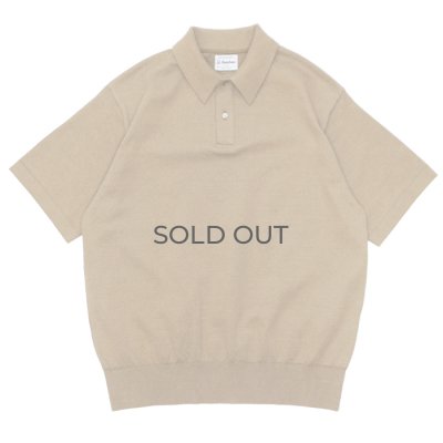 画像2: Yonetomi NEW BASIC（ヨネトミニューベーシック）LIGHT WAVE COTTON KNIT POLO（ライトウェーブコットンニットポロシャツ）/ Navy（ネイビー）・L,Brown（ライトブラウン）