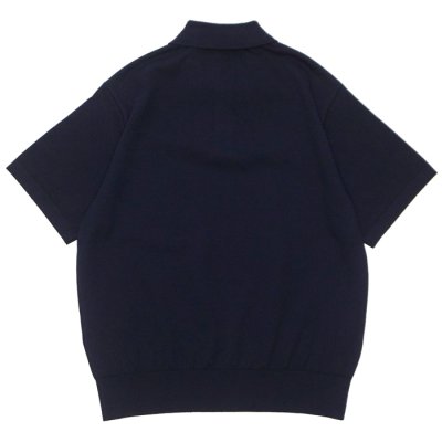 画像4: Yonetomi NEW BASIC（ヨネトミニューベーシック）LIGHT WAVE COTTON KNIT POLO（ライトウェーブコットンニットポロシャツ）/ Navy（ネイビー）・L,Brown（ライトブラウン）