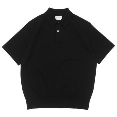 画像3: Yonetomi NEW BASIC（ヨネトミニューベーシック）LIGHT WAVE COTTON KNIT POLO（ライトウェーブコットンニットポロシャツ）/ Black（ブラック）・Gray（グレー）