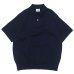 画像3: Yonetomi NEW BASIC（ヨネトミニューベーシック）LIGHT WAVE COTTON KNIT POLO（ライトウェーブコットンニットポロシャツ）/ Navy（ネイビー）・L,Brown（ライトブラウン） (3)