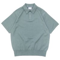 Yonetomi NEW BASIC（ヨネトミニューベーシック）LIGHT WAVE COTTON KNIT POLO（ライトウェーブコットンニットポロシャツ）/ Gray（グレー）※サイズ3のみ