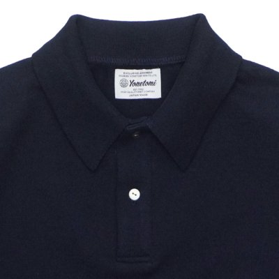 画像5: Yonetomi NEW BASIC（ヨネトミニューベーシック）LIGHT WAVE COTTON KNIT POLO（ライトウェーブコットンニットポロシャツ）/ Navy（ネイビー）・L,Brown（ライトブラウン）