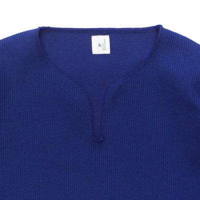 画像3: blurhms ROOTSTOCK（ブラームスルーツストック）Rough&Smooth Thermal Over-Neck S/S（ラフ&スムースサーマルオーバーネックシャツS/S）/ Blue（ブルー）