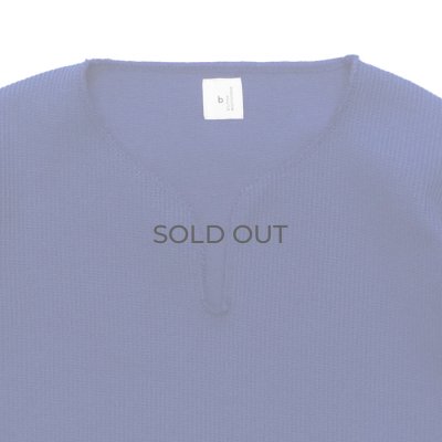 画像3: blurhms ROOTSTOCK（ブラームスルーツストック）Rough&Smooth Thermal Over-Neck S/S（ラフ&スムースサーマルオーバーネックシャツS/S）/ Blue（ブルー）