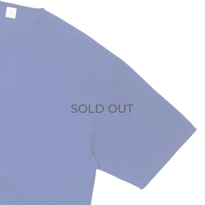画像4: blurhms ROOTSTOCK（ブラームスルーツストック）Rough&Smooth Thermal Over-Neck S/S（ラフ&スムースサーマルオーバーネックシャツS/S）/ Blue（ブルー）