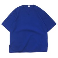 blurhms ROOTSTOCK（ブラームスルーツストック）Rough&Smooth Thermal Over-Neck S/S（ラフ&スムースサーマルオーバーネックシャツS/S）/ Blue（ブルー）