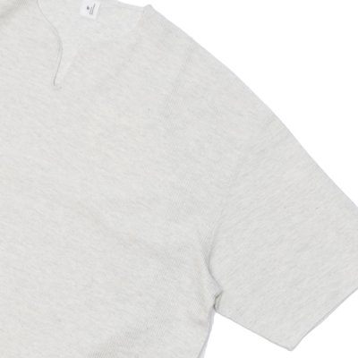 画像4: blurhms ROOTSTOCK（ブラームスルーツストック）Rough&Smooth Thermal Over-Neck S/S（ラフ&スムースサーマルオーバーネックシャツS/S）/ Heather Oatmeal（ヘザーオートミール）