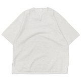 blurhms ROOTSTOCK（ブラームスルーツストック）Rough&Smooth Thermal Over-Neck S/S（ラフ&スムースサーマルオーバーネックシャツS/S）/ Heather Oatmeal（ヘザーオートミール）
