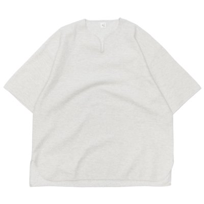 画像1: blurhms ROOTSTOCK（ブラームスルーツストック）Rough&Smooth Thermal Over-Neck S/S（ラフ&スムースサーマルオーバーネックシャツS/S）/ Heather Oatmeal（ヘザーオートミール）