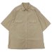 画像1: blurhms ROOTSTOCK（ブラームスルーツストック）Hard Twist Chambray Work Shirt S/S（ハードツイストシャンブレーシャツ S/S）/ Beige（ベージュ） (1)
