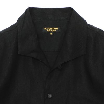 画像5: *A VONTADE（アボンタージ）Italian Open Collar Shirts SS（イタリアンオープンカラーシャツSS）"Highcount Linen Chambray" / Ecru（エクリュ）・Black（ブラック）