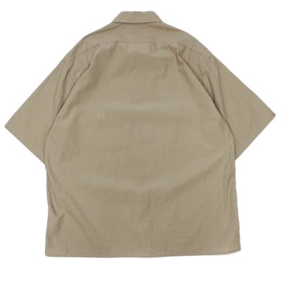 画像2: blurhms ROOTSTOCK（ブラームスルーツストック）Hard Twist Chambray Work Shirt S/S（ハードツイストシャンブレーシャツ S/S）/ Beige（ベージュ）