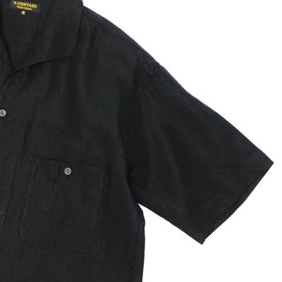画像6: *A VONTADE（アボンタージ）Italian Open Collar Shirts SS（イタリアンオープンカラーシャツSS）"Highcount Linen Chambray" / Ecru（エクリュ）・Black（ブラック）