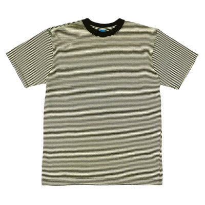 画像1: Good On（グッドオン）Mini Stripe Short Sleeve Crew Neck Tee（ミニストライプショートスリーブクルーネックTシャツ） / Lemon（レモン）