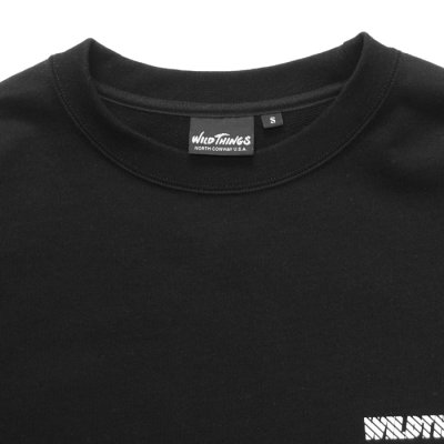 画像3: WILD THINGS（ワイルドシングス）TRAINING SWEAT S/S CREW（トレーニングスウェットSSクルーネック）/ Black（ブラック）