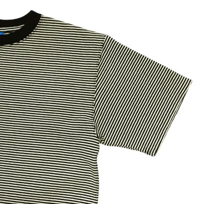 画像4: Good On（グッドオン）Mini Stripe Short Sleeve Crew Neck Tee（ミニストライプショートスリーブクルーネックTシャツ） / Lemon（レモン）