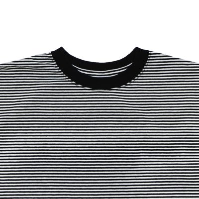 画像3: Good On（グッドオン）Mini Stripe Short Sleeve Crew Neck Tee（ミニストライプショートスリーブクルーネックTシャツ） / White（ホワイト）
