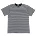 画像1: Good On（グッドオン）Mini Stripe Short Sleeve Crew Neck Tee（ミニストライプショートスリーブクルーネックTシャツ） / White（ホワイト） (1)