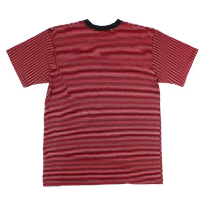 画像2: Good On（グッドオン）Mini Stripe Short Sleeve Crew Neck Tee（ミニストライプショートスリーブクルーネックTシャツ） / Flamingo（フラミンゴ）