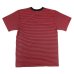画像2: Good On（グッドオン）Mini Stripe Short Sleeve Crew Neck Tee（ミニストライプショートスリーブクルーネックTシャツ） / Flamingo（フラミンゴ） (2)